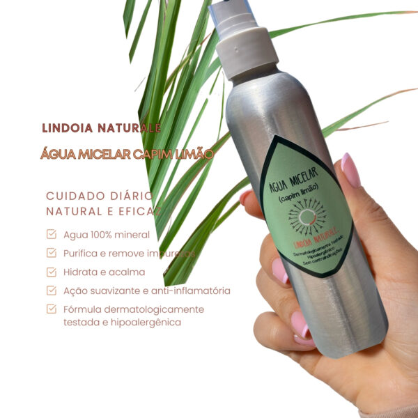 ÁGUA MICELAR CAPIM LIMÃO LINDÓIA NATURALE® - Imagem 2