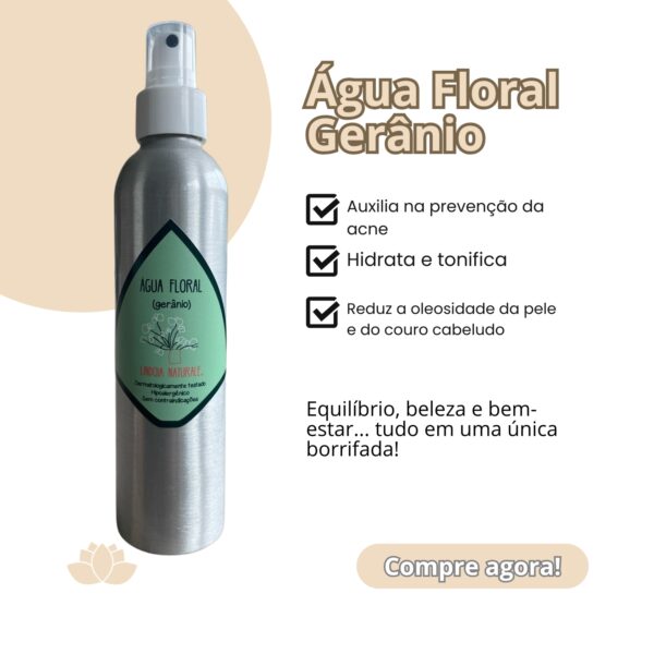 ÁGUA FLORAL GERÂNIO LINDÓIA NATURALE® - Imagem 3