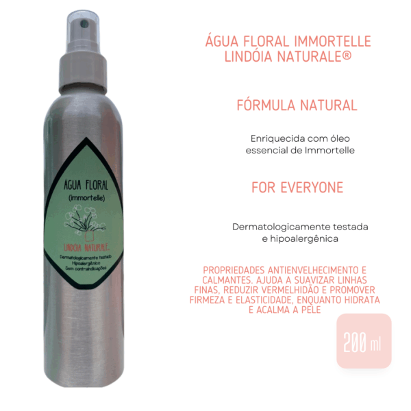 ÁGUA FLORAL IMMORTELLE LINDÓIA NATURALE® - Imagem 5