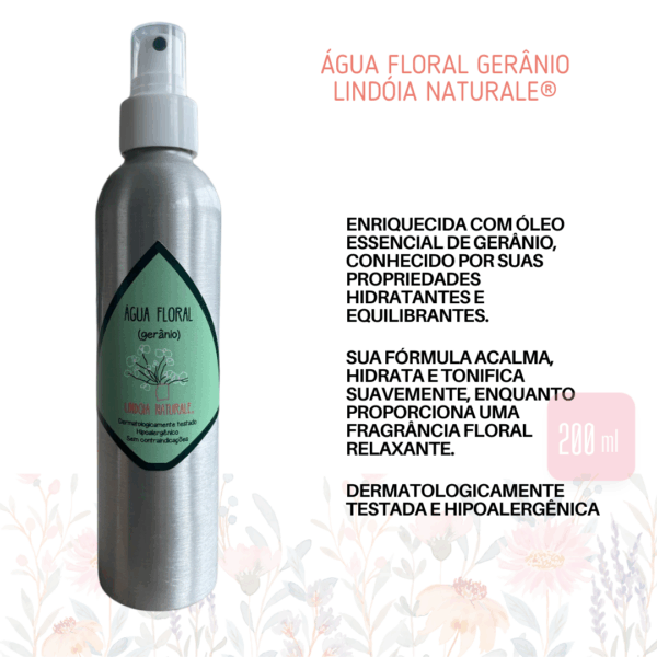 ÁGUA FLORAL GERÂNIO LINDÓIA NATURALE® - Imagem 6